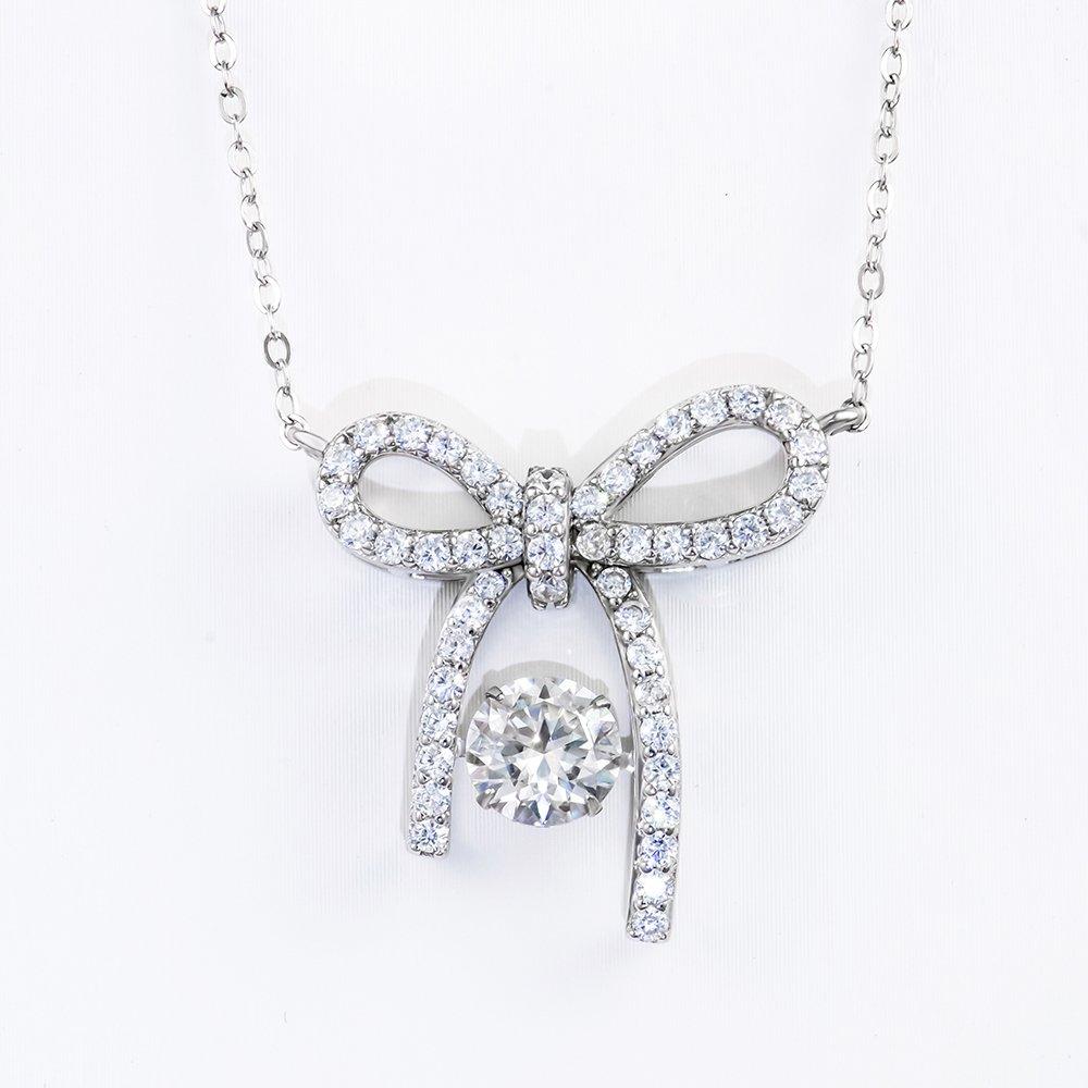 Bowknot Moissanite Pendant